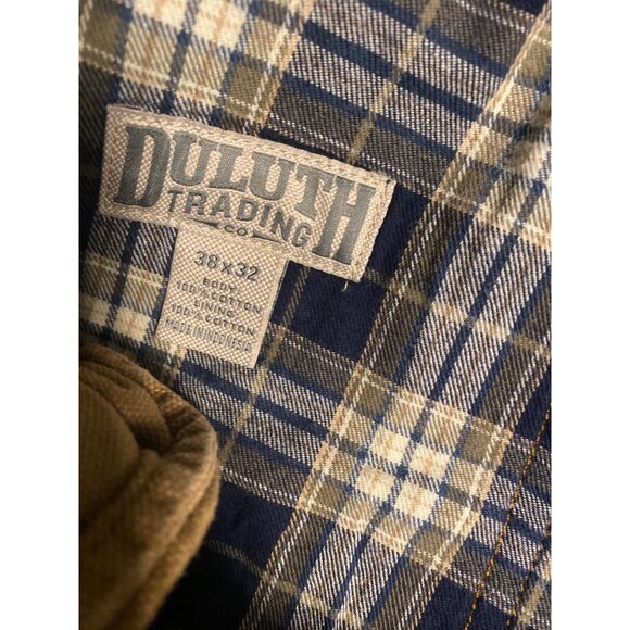 Duluth Trading Co. Men's Dark Wash Ballroom Flannel-Lined Relaxed Jeans Size 38 - Picture 4 of 5